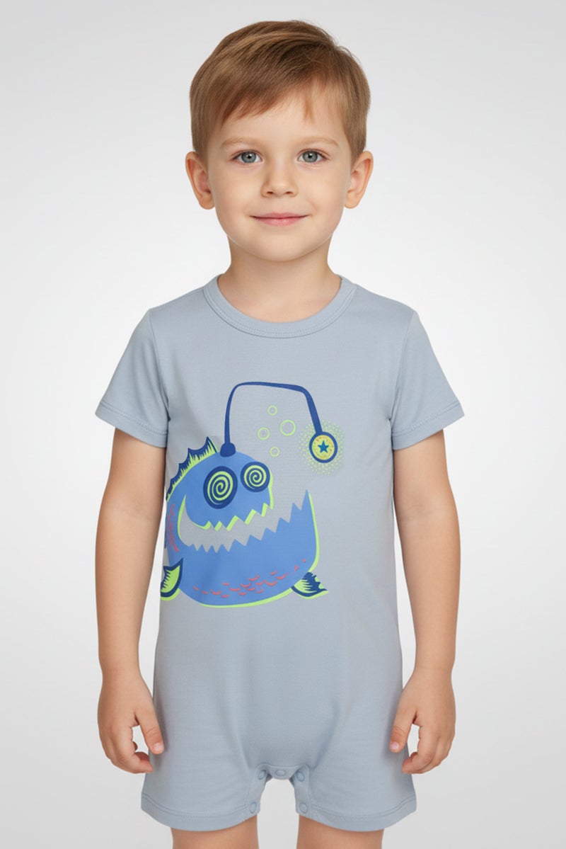 CONVERSE Toddlers Boy 2 Pieces Graphic Print Rompers Set, Multicolor - Image 1